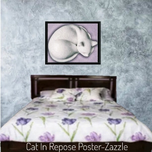 Poster Chat au repos II