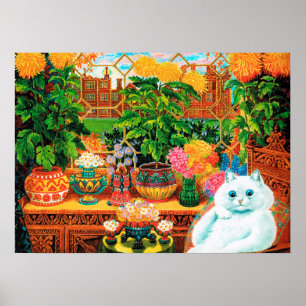 Poster Chat aux Fleurs, Louis Wain