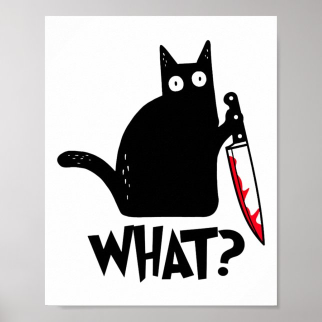 Poster Chat Ce Chat Noir Amusant Chemise Chat (Devant)