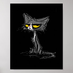 Poster Chat Chaton Ai-Je Roulé Mes Yeux À Haute Voix Drôl