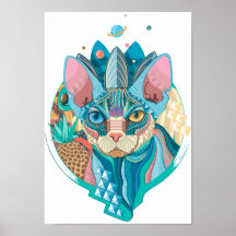 Chat cosmique Sphynx