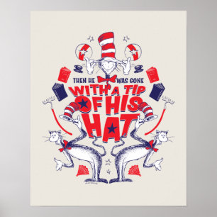 Poster Chat dans le Casquette Il était parti avec un pou