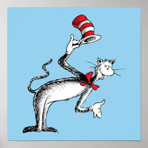 Poster Chat dans le Casquette prend une chèvre