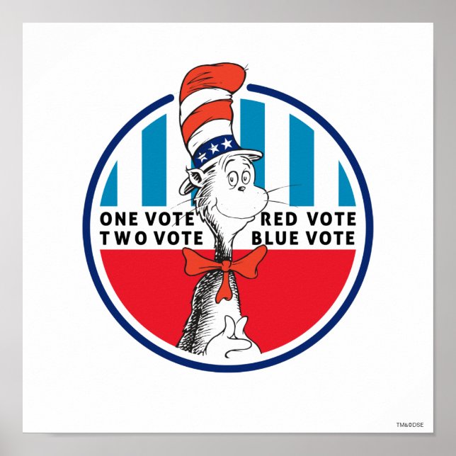 Poster Chat dans le Casquette | Un vote, deux votes (Devant)