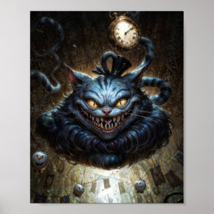 Poster Chat de Cheshire Dark Fantasy