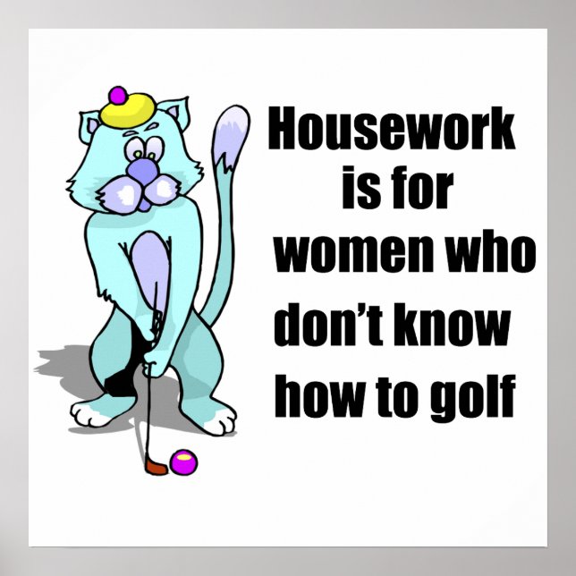 Poster Chat de golf (Devant)