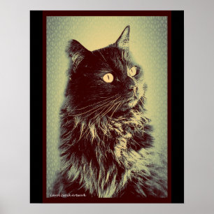 Poster Chat de la forêt norvégienne noire