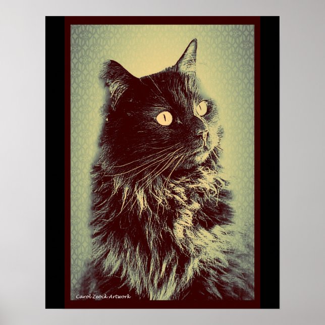 Poster Chat de la forêt norvégienne noire (Devant)
