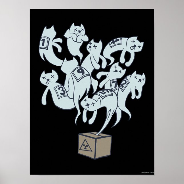 Poster Chat de Schrödinger 9 Vies (Devant)