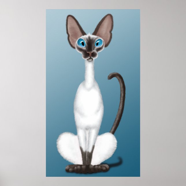Poster Chat de Siamese (Devant)