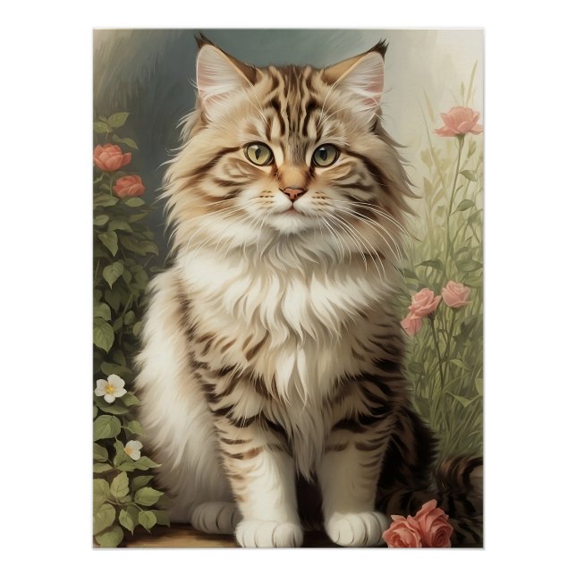 Poster Chat de Sibérie (Devant)