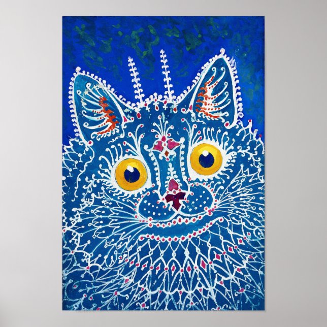 Poster Chat de style gothique, Louis Wain (Devant)