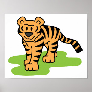 Poster Chat de tigre de Bengale de clipart (images