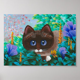 Poster Chat d'été Siamese Ragdoll Birman