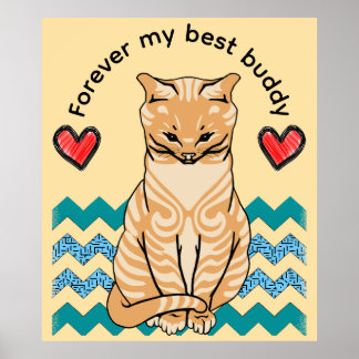 Poster chat drôle