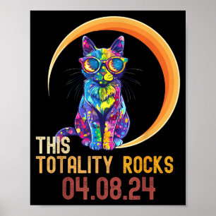 Poster Chat Drôle Usa Éclipse Solaire Totalité