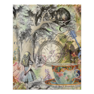 Poster Chat du Cheshire Alice au Pays des Merveilles Clas