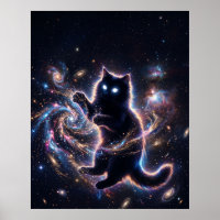 Chat du Trou Noir Jouant avec l'Art de la Poussièr