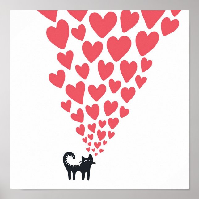 Poster Chat en amour (Devant)