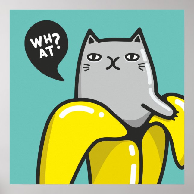 Poster Chat en banane (Devant)