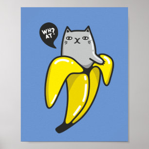 Poster Chat en banane