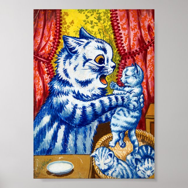 Poster Chat et ses chatons (Devant)