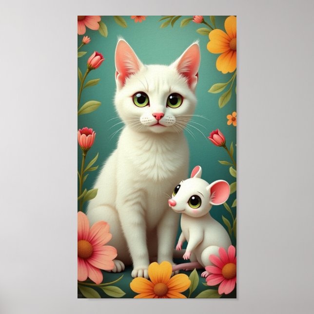 Poster Chat et souris (Devant)