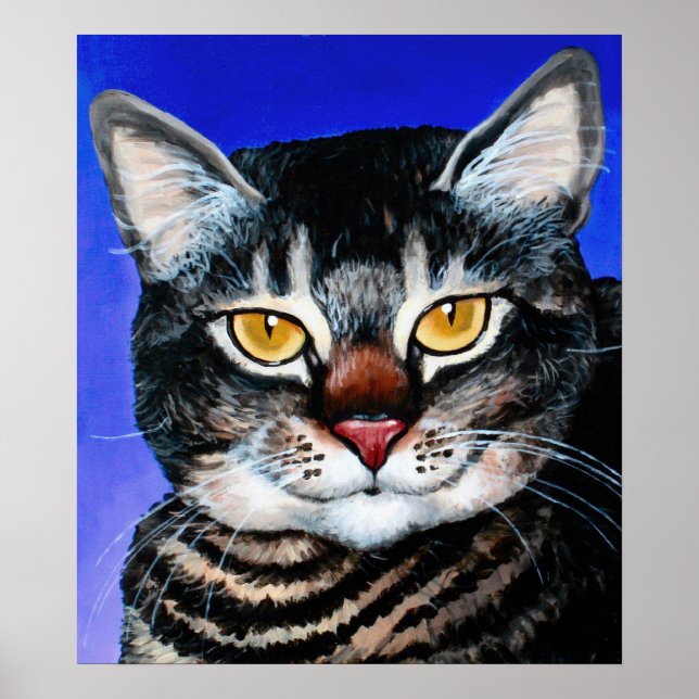 Poster Chat gras peint (Devant)