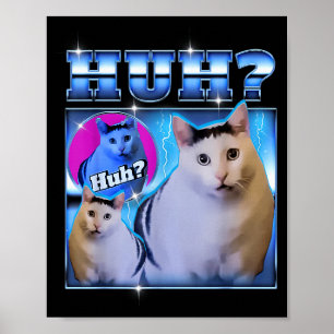 Poster Chat Heiné Chat Drôle Mème Chat Étrange Bootleg