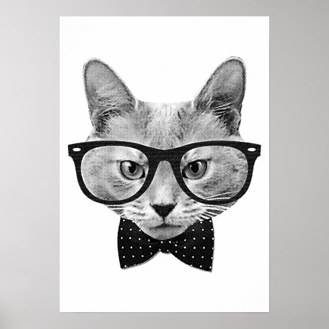 Poster Chat hippique vintage (Devant)