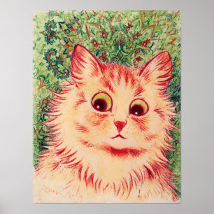 Poster Chat Kaléidoscope, Louis Wain