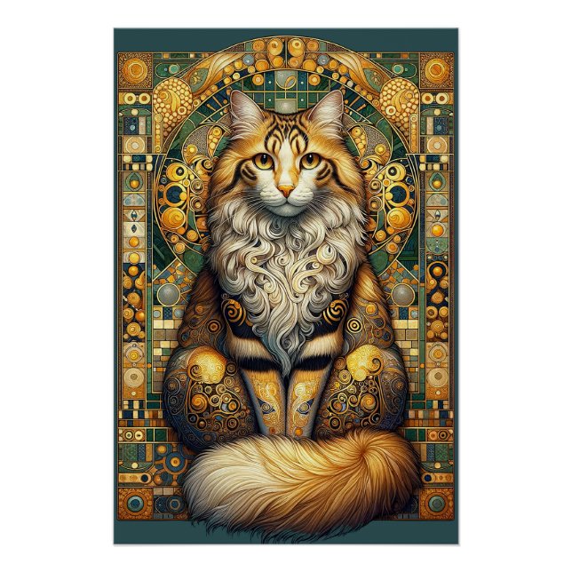Poster Chat Klimt1 (Devant)