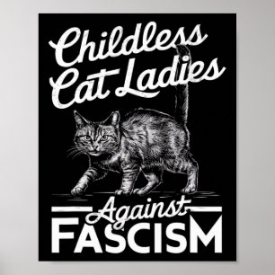 Poster Chat Ladies Against Fascism Fière Feminist