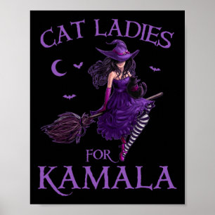 Poster Chat Ladies For Kamala Harris 2024 Witches Harris