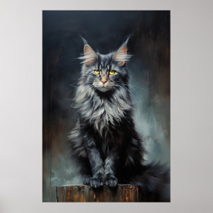 Poster chat Maine Coon