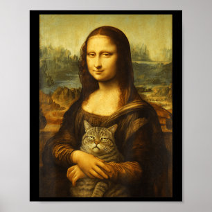 Poster Chat Mona Lisa pour les amoureux de chats