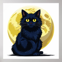 Chat noir en colère