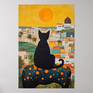 Poster Chat Noir et Belle Ville
