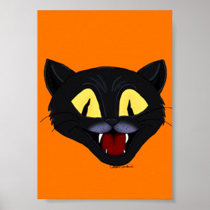 Poster Chat noir Halloween