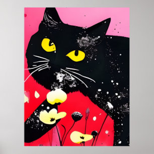Poster Chat Noir Magnifique