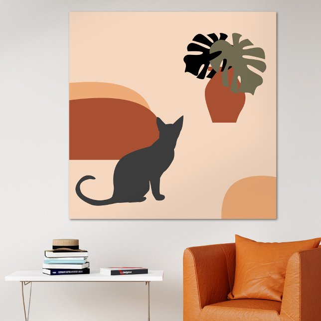 Poster Chat noir moderne Abstrait (Créateur téléchargé)