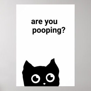 POSTER CHAT NOIR VOUS POUVEZ