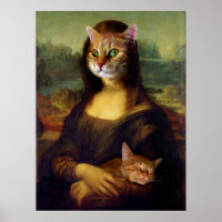 Chat orange Mona Lisa