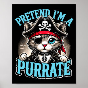 Poster Chat pirate _ faire semblant d'être un pirate _ ha