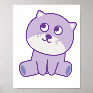 Poster chat regardant le ciel