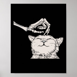 Poster Chat Skeleton main Lazy Halloween Costume Cool os