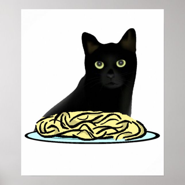 Poster Chat Spaghetti (Devant)