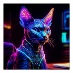 Poster Chat Sphinx Alien Est Assis Dans Le Fauteuil De So
