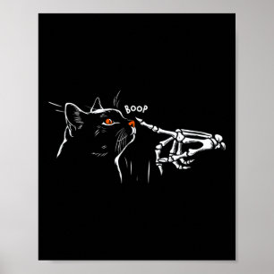 Poster Chat Squelette Halloween Poêle Femmes Animaux Femm