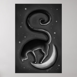 Poster Chat sur la lune